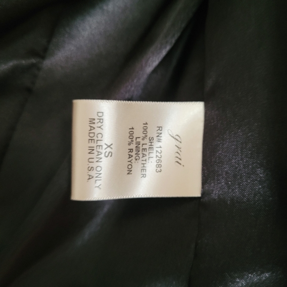 Grai Brand Leather Cropped Minimal Moto Jacket HIGH QUALITY XS - Picture 8 of 14